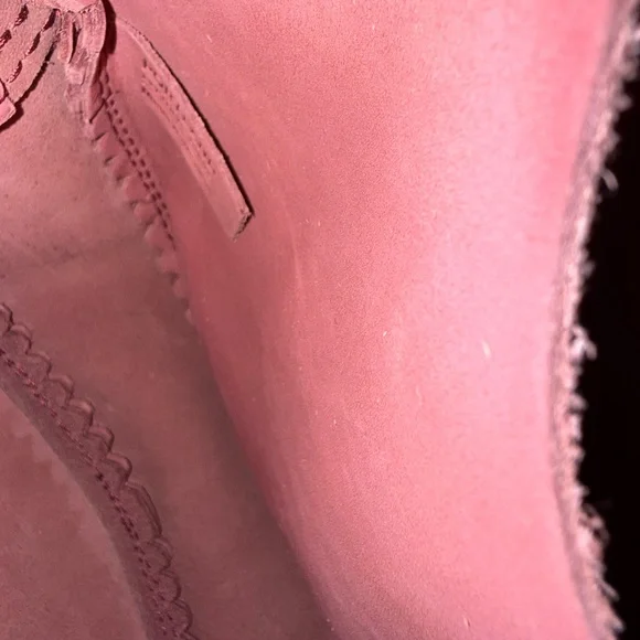 Portland Leather Circular Bag in Deep Rose - Picture 5 of 6